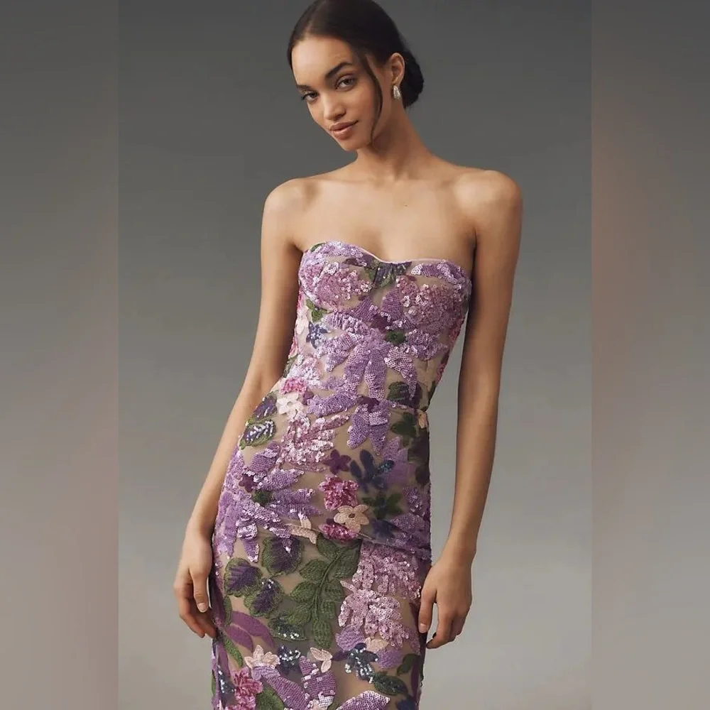NWT Bronx and Banco Dahlia Maxi Dress Lilac - Picture 3 of 5